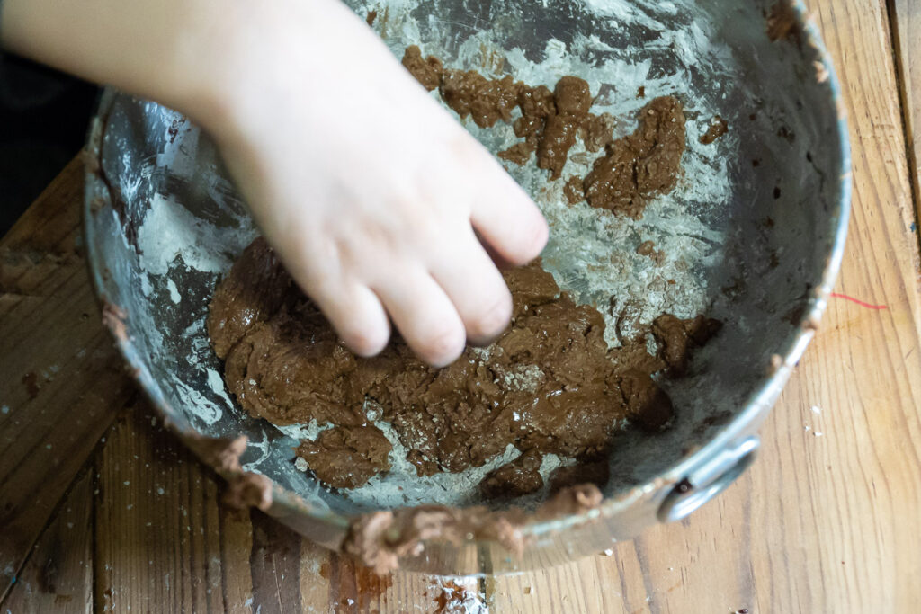 Mixing Chocolate Slime