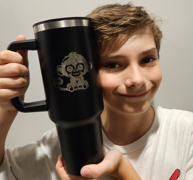 40 oz Tumbler laser engraved
